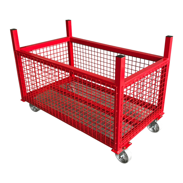 Industrial Wire Crate Cart